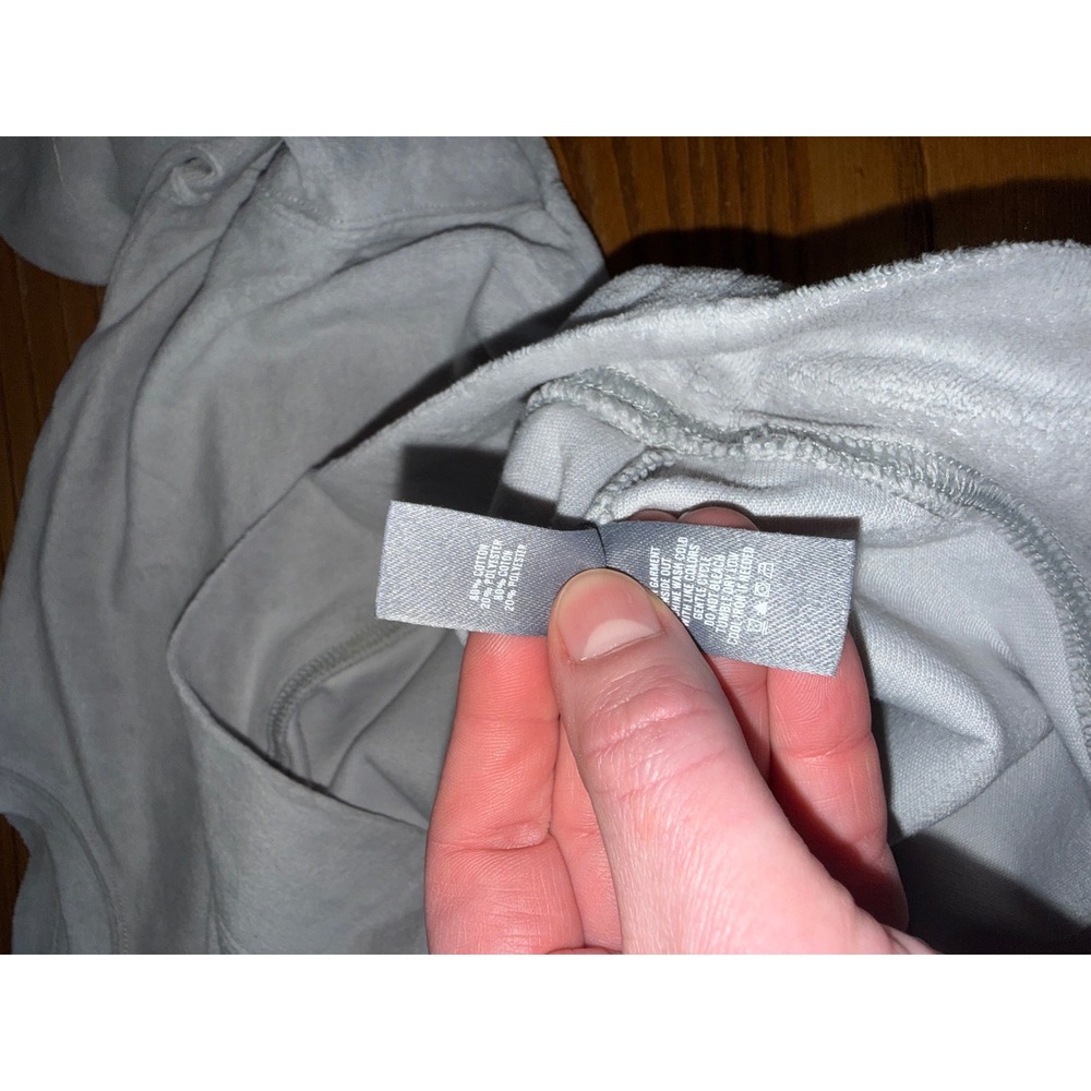Aerie Velour Crewneck Sweatshirt Light Gray Relaxed Fit‎ Size S - Picture 7 of 7